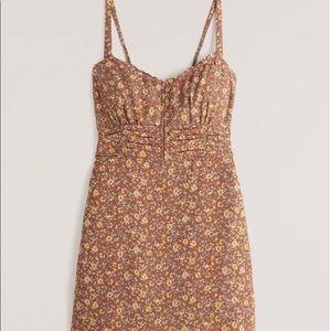 Abercrombie Button-Through Ruched Mini Dress